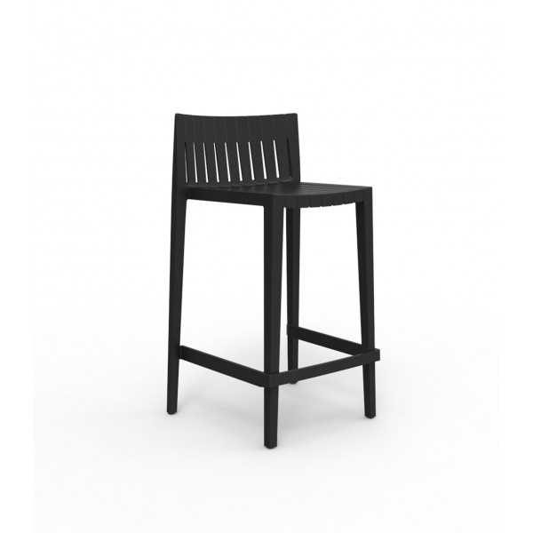 Stool Bar 87 Black Color SPRITZ by Vondom for Professionals