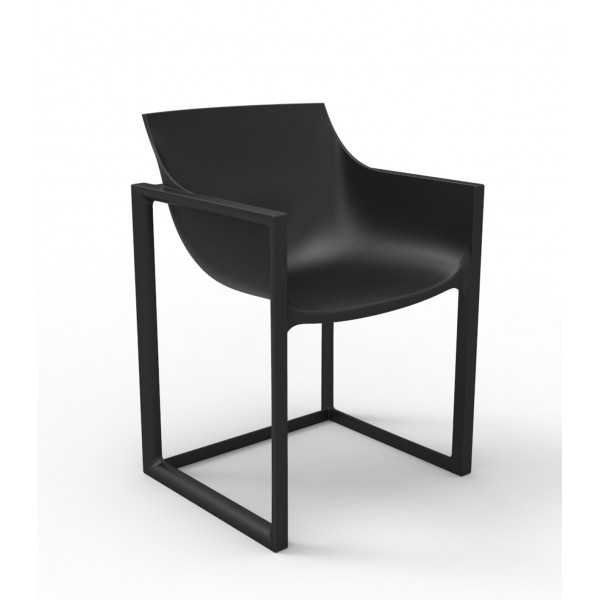 Chair Black Color WALL STREET by Vondom for Professionals