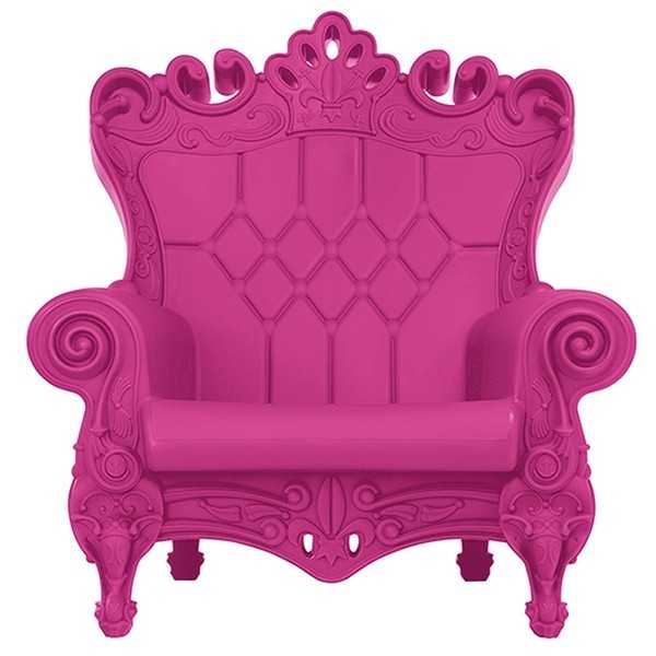 QUEEN OF LOVE Fauteuil - Trône Baroque Couleurs Pop Finitions Mates - Slide Design