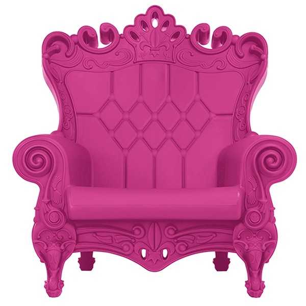 QUEEN OF LOVE Armchair - Baroque Throne Pop Colors Furniture with Matt Finish - Slide Design