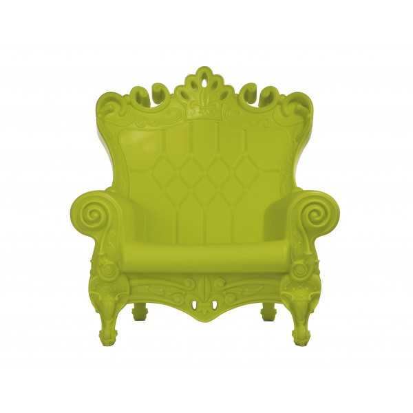 Armchair Matt Color Lime Green Queen of Love Slide Design