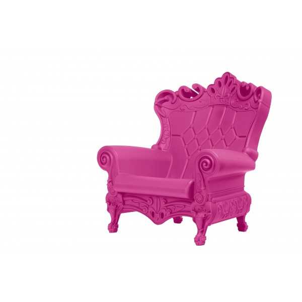 Angle Armchair Matt Color Sweet Fuchsia Queen of Love Slide Design