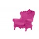 Angle Armchair Matt Color Sweet Fuchsia Queen of Love Slide Design