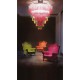 3 Armchairs Matt Color Green Orange Fuchsia Queen of Love Slide Design