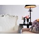 Throne Lamp Table Matt Color Milky White Queen of Love Slide Design