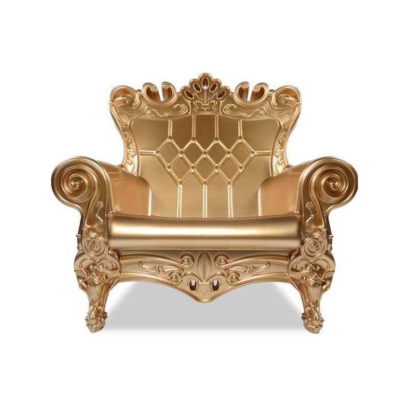 Queen Of Love Lacquered Polyethylene Throne Armchair Glossy Effect