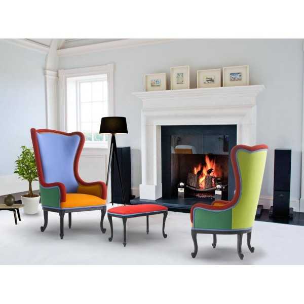 ALLEGRA Multicolored Baroque Armchair with Contemporary Design