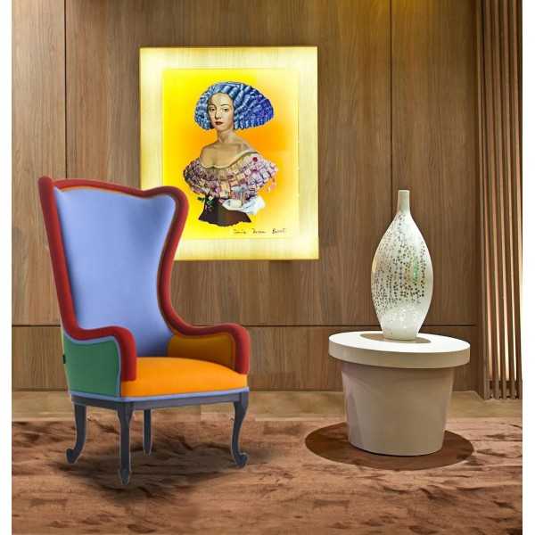 ALLEGRA Bergere Chair Louis XV Style with fun colors. Other colors upon request