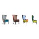 Fauteuil Multicolore ALLEGRA style Baroque fabrication et couleurs sur mesure possibles