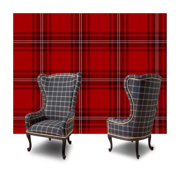 APPEAL Baroque Seat High Backrest and Tartan Fabric