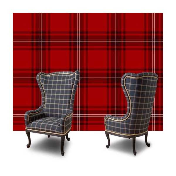 Siege Baroque APPEAL Dossier Haut et Tissu Tartan Ecossais