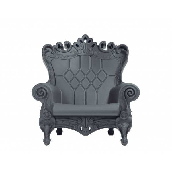 Fauteuil Couleur Gris Laque Queen of Love Slide Design