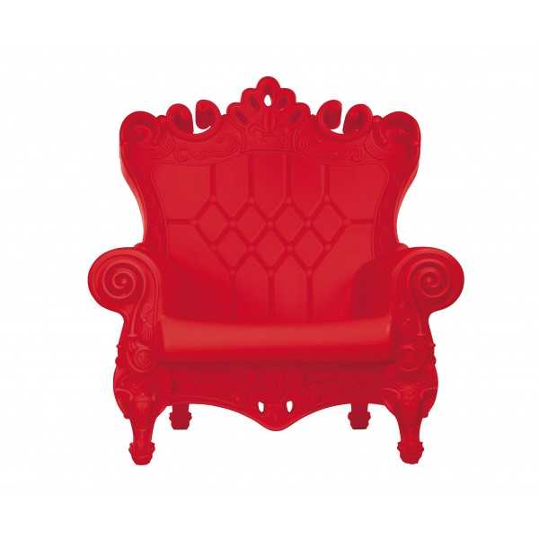 Armchair Lacquered Color Supreme Red Queen of Love Slide Design