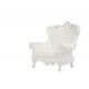 Angle Armchair Lacquered Color Absolute White Queen of Love Slide Design