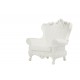  Fauteuil Couleur Blanc Laque Queen of Love Slide Design Vue Angle 