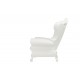 Side Armchair Lacquered Color White Absolute Queen of Love Slide Design