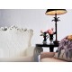  Throne Lamp Table Lacquered Color Milky White Queen of Love Slide Design