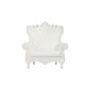 Armchair Matt Color Milky White Little Queen of Love Slide Design