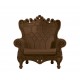 Armchair Matt Color Chocolate Brown Little Queen of Love Slide Design