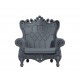 Armchair Matt Color Grey Little Queen of Love Slide Design