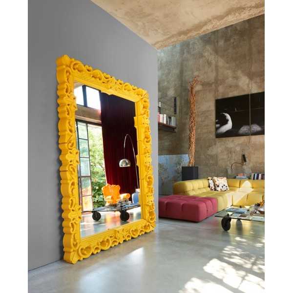 Miroir XL couleur Jaune Laque Mirror of Love Slide Design 
