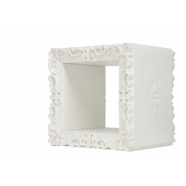 Cube Decoratif Blanc Mat Joker of Love Slide Design Cote