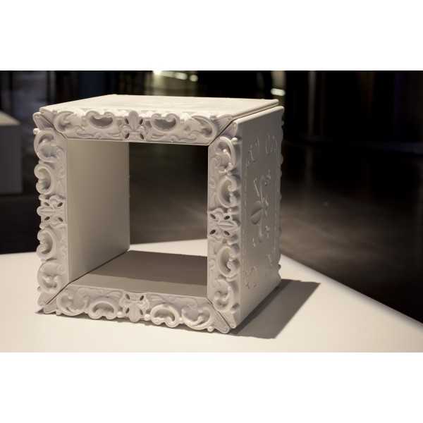 Cube Decoratif Blanc Laque Joker of Love Slide Design 