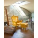Armchair and Ottoman Design Of Love Polyethylene Yellow Matt Slide Design