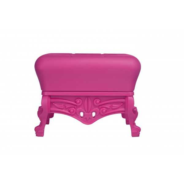 Decorative Ottoman Matt Color Fuchsia Little Prince of Love Slide Design Side