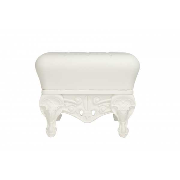 Decorative Stool Matt Color White Little Prince of Love Slide Design Front