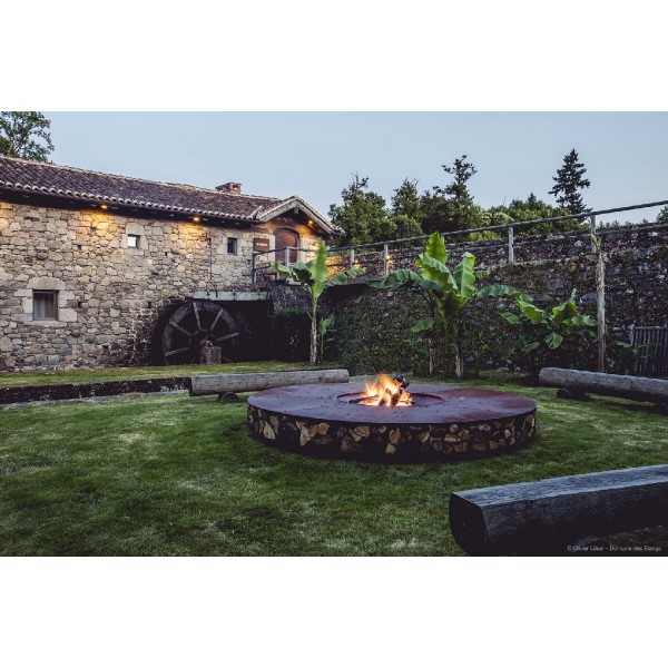 ZERO 300 Giant Outdoor Fire Pit Corten Steel 3m Diameter for Professionals