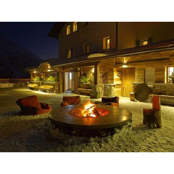 ERCOLE Rainforest Green Marble Outdoor Fire Pit 250cm diameter