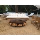 ZERO 150 Outdoor Corten Steel Fire Pit with wood store