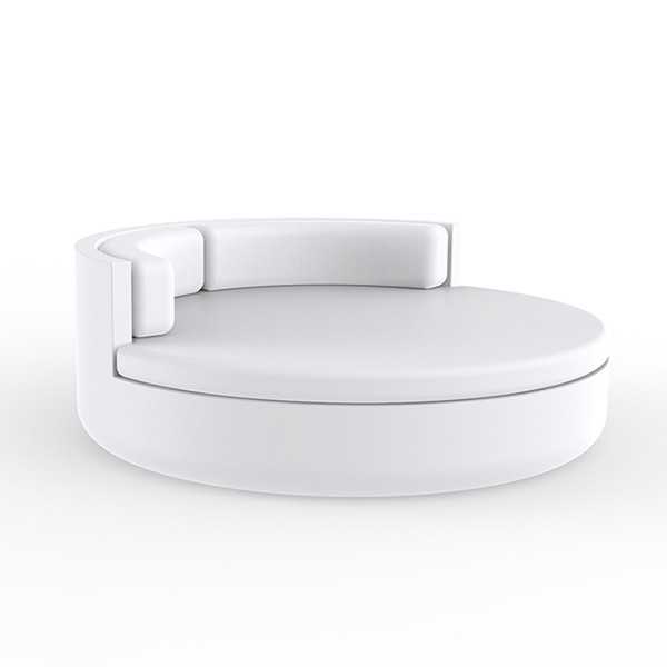 ULM Daybed Large Round Outdoor Sofa with Comfort Backrest by Vondom