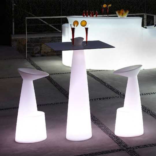Hopla - Table Ronde pied Conique - Slide Design