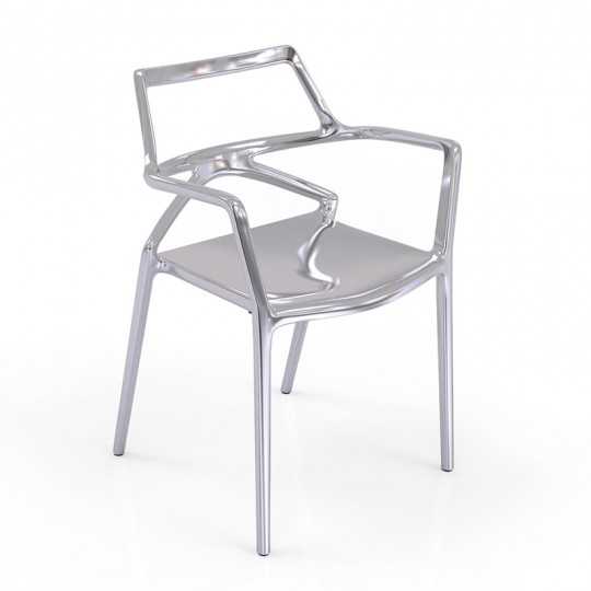 DELTA SILVER Chair Metallic Silver - Vondom