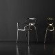DELTA SILVER Outdoor Seat with Armrests Silvered Lacquered Gloss Vondom