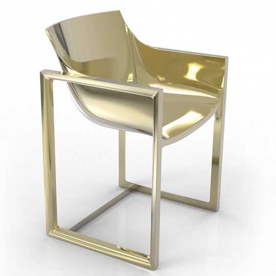 WALL STREET GOLD Chair Laquered Golden - Vondom