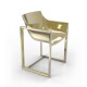 WALL STREET GOLD Gold Metallic Outdoor Chair Vondom