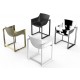 WALL STREET GOLD and SILVER Outdoor Chrome Gold and Silver Restaurant Seats by Vondom