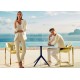  WALL STREET GOLD Outdoor Restaurant Armchair Metallise Gold Vondom