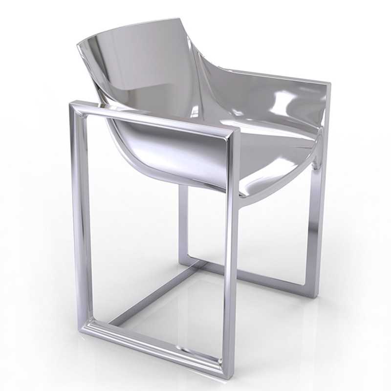 WALL STREET SILVER Chair Laquered Silvery - Vondom
