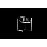 WALL STREET SILVER Outdoor Seat with Armrests Silvered Lacquered Gloss Vondom