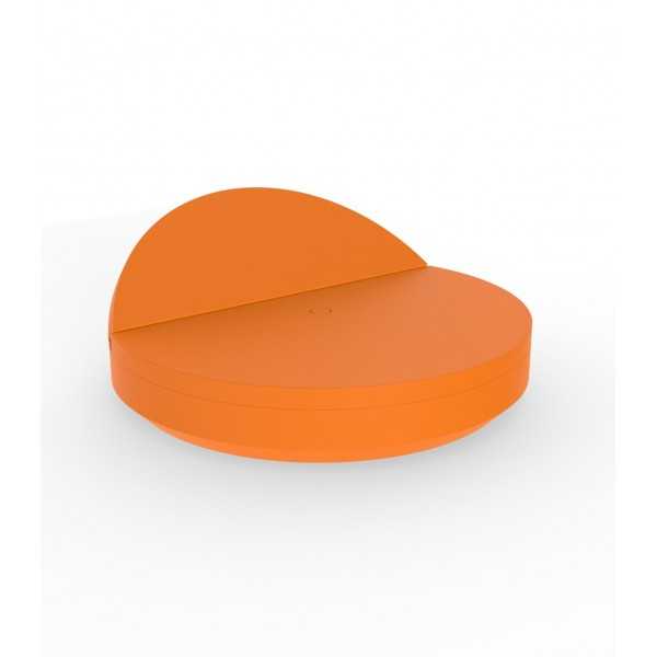 Fauteuil de Jardin Reglable Rond Vela Daybed 210 Orange Mat par Vondom