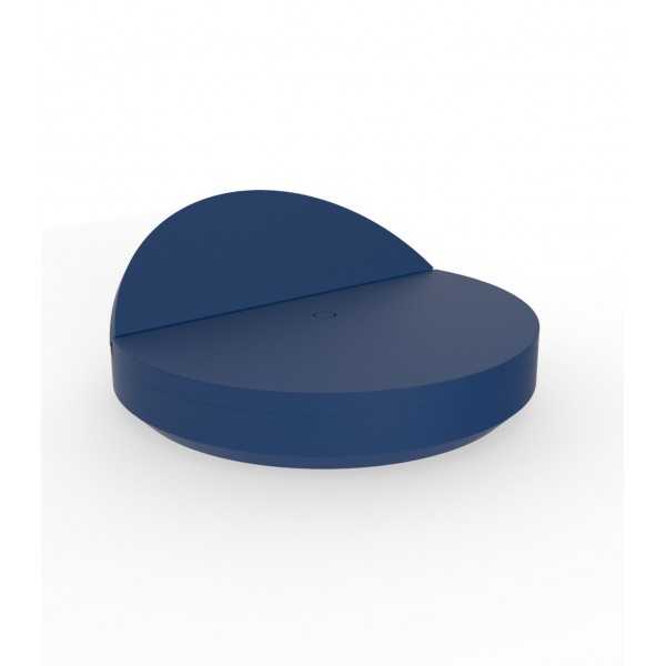 Aménager sa Piscine avec Vela Daybed Couleur Bleu Navy Laque Ø 210 cm avec Dossier Rabattable par Vondom