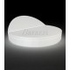 Vela Daybed Inclinable Lumineux Blanc par Vondom. Méridienne Ronde en version lumineuse blanche