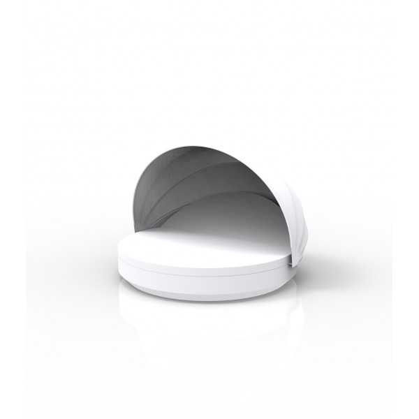 Large White Sofa with Outdoor Protective Hood and Backrest