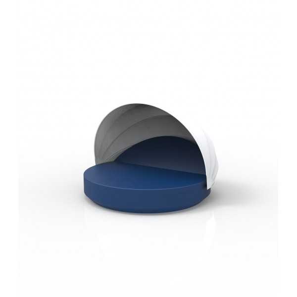 Blue Convertible Outdoor Mattress with Sunshade