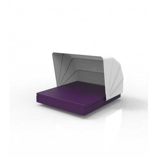 Colour Plum Chaise Longue with Hood Sun Protection