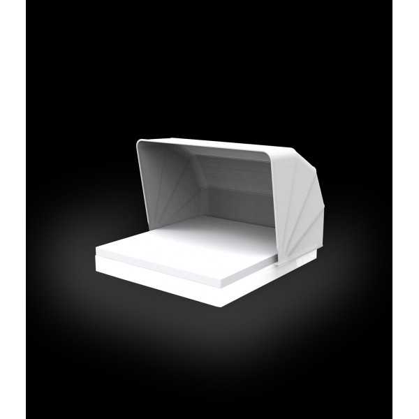 Sunbed VELA DAYBED Square Sunshade with pivoting base Light White